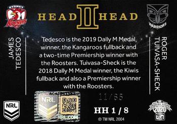 2020 NRL Elite - 2020 Case Cards - Head to Head #HH01 James Tedesco/Roger Tuivasa-Sheck Back